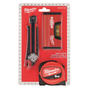 Промонабор Milwaukee уровень, рулетка, нож