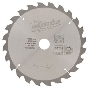 Диск для циркулярной пилы по дереву Milwaukee 235 X 30 X 24 мм